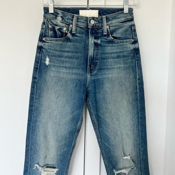 MOTHER SUPERIOR High Waisted Rider Ankle Jeans Far Beyond the Sky 24 Blue - Picture 7 of 12